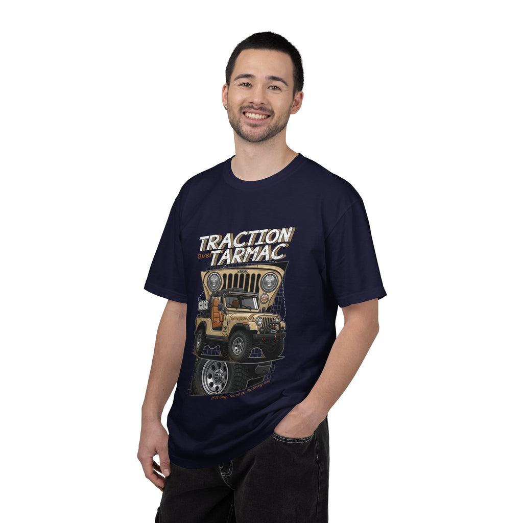 Traction on Tarmac Jeep Graphic T-Shirt — Off-Road Vintage SUV Tee