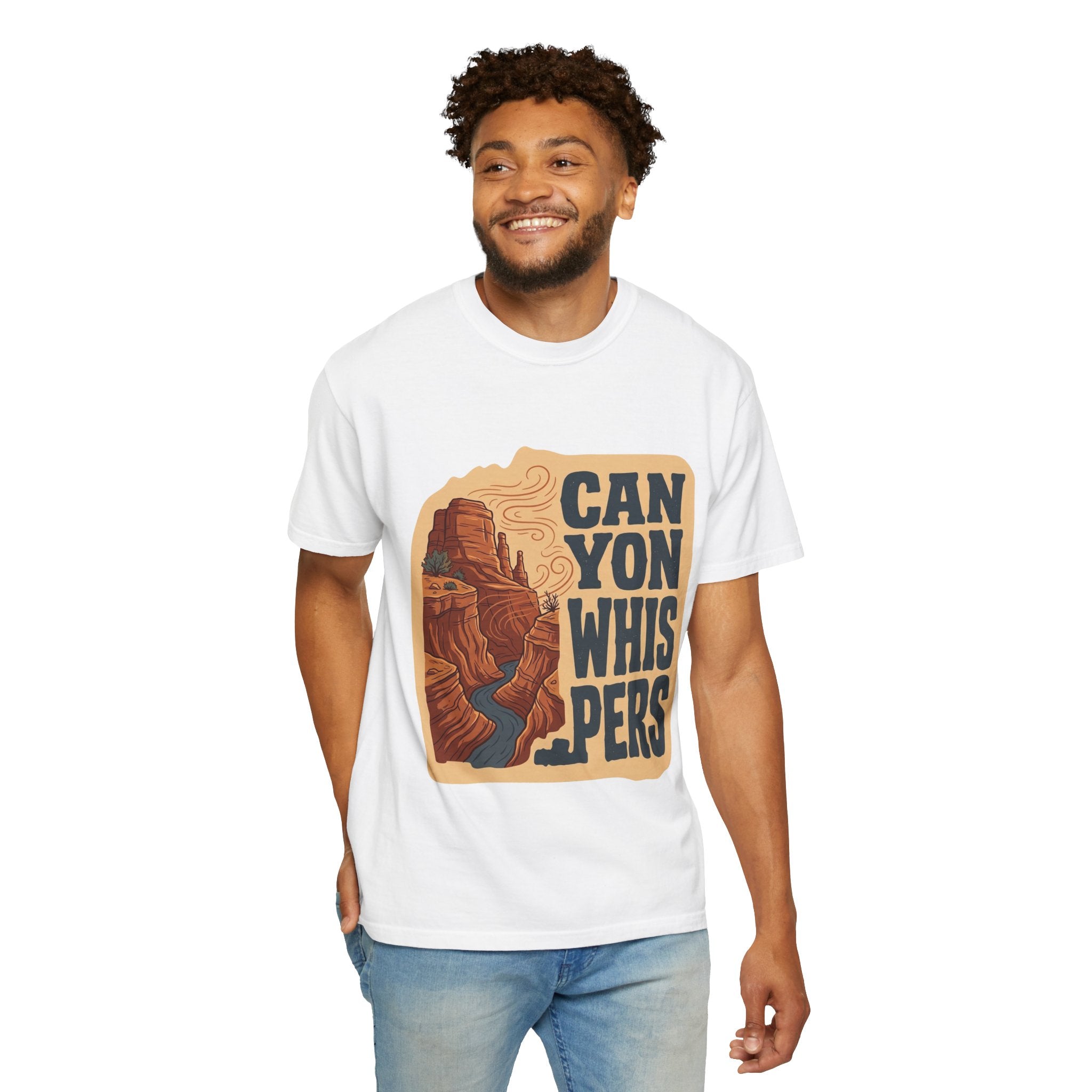 Canyon Whispers Graphic T-Shirt — Retro Desert Landscape Tee