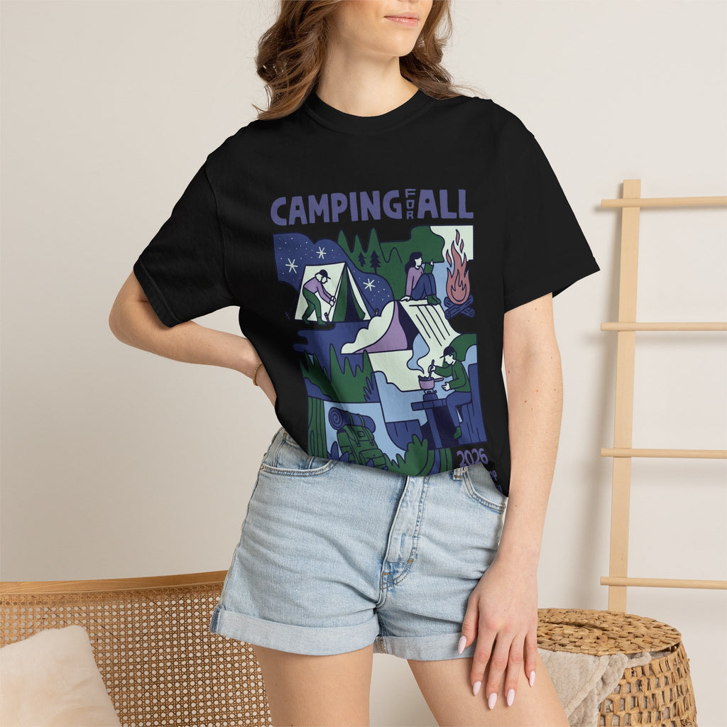 Camping for All T-Shirt — 2026 BaseCamp Community Outdoor Graphic Tee