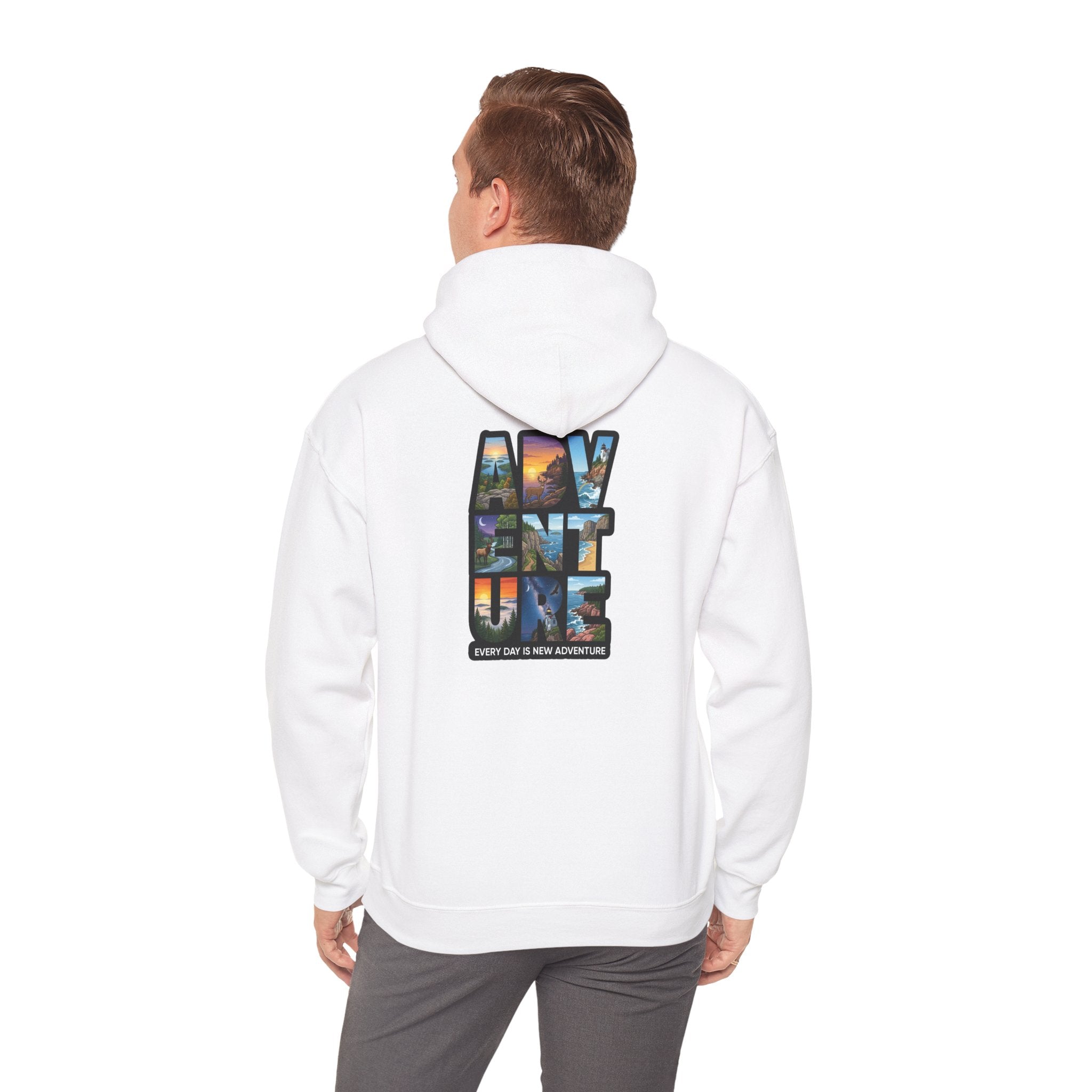 Adventure Hoodie – 'My Vent ure' Scenic Travel Graphic Pullover