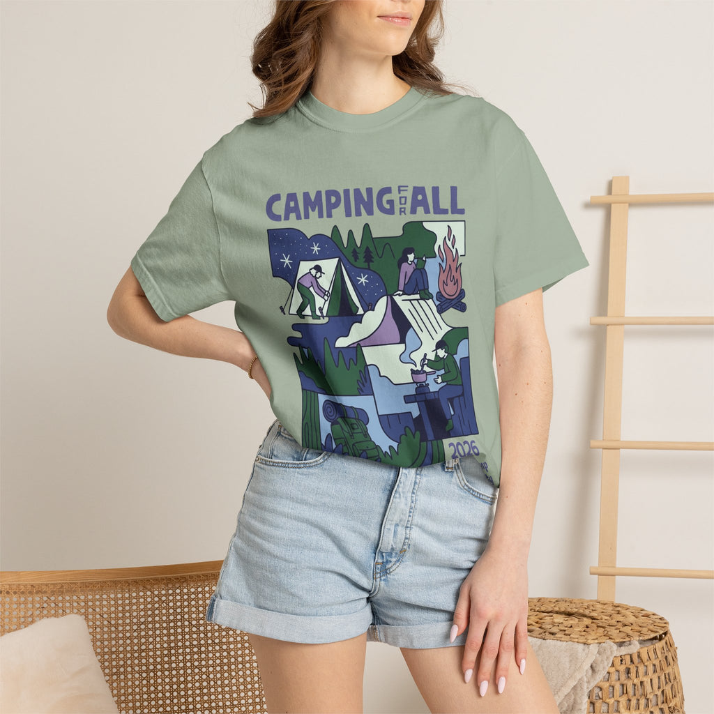 Camping for All T-Shirt — 2026 BaseCamp Community Outdoor Graphic Tee